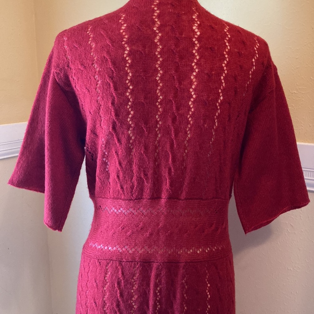 Central Falls Co Long Cardigan; Xl; Red/Maroon In Color View 4